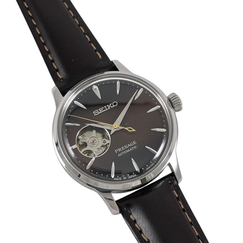 【新品未使用品】【SEIKO】セイコー プレザージュ ペアウォッチ SARY157 SRRY037 腕時計 SS/レザー メンズ 自動巻き カクテルシリーズ 未使用品 レディース Stinger