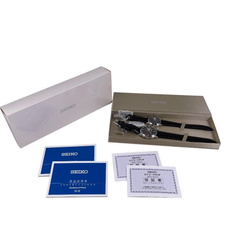 【新品未使用品】【SEIKO】セイコー プレザージュ ペアウォッチ SARY157 SRRY037 腕時計 SS/レザー メンズ 自動巻き カクテルシリーズ 未使用品 レディース Stinger