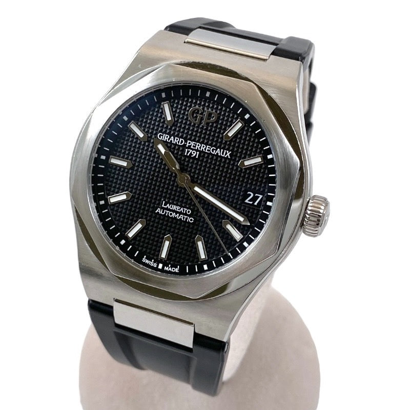 【GIRARD-PERREGAUX】ジラール・ペルゴ ロレアート 42mm 81010-11-634-BB6A 腕時計 SS/ラバー メンズ 自動巻き ラバー