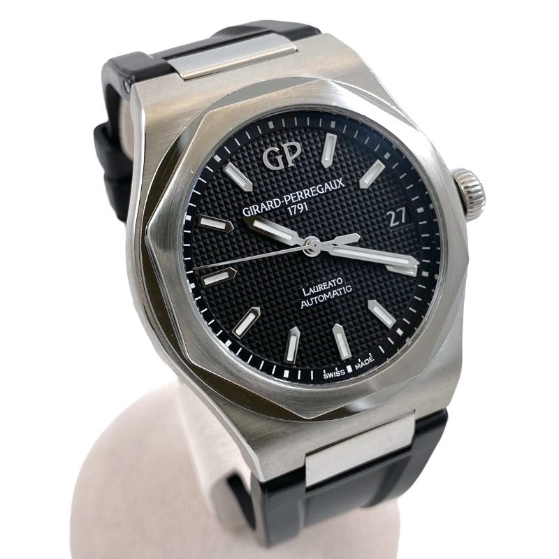 【GIRARD-PERREGAUX】ジラール・ペルゴ ロレアート 42mm 81010-11-634-BB6A 腕時計 SS/ラバー メンズ 自動巻き ラバー
