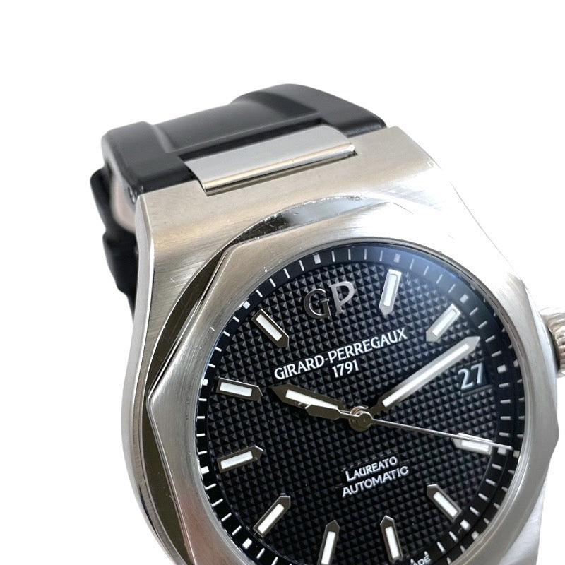 【GIRARD-PERREGAUX】ジラール・ペルゴ ロレアート 42mm 81010-11-634-BB6A 腕時計 SS/ラバー メンズ 自動巻き ラバー