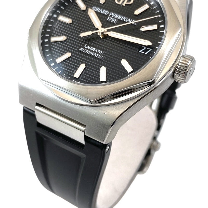 【GIRARD-PERREGAUX】ジラール・ペルゴ ロレアート 42mm 81010-11-634-BB6A 腕時計 SS/ラバー メンズ 自動巻き ラバー