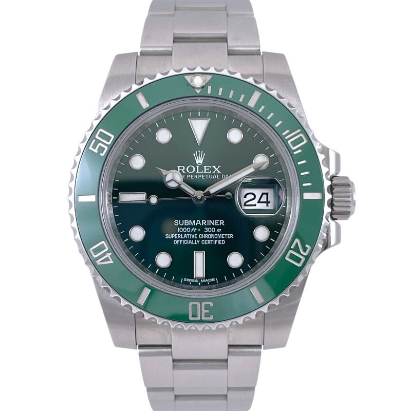 【ROLEX】ロレックス サブマリーナー 116610LV 腕時計 ステンレススチール メンズ ランダム番 グリーンサブ 緑文字盤 2015年ギャラ