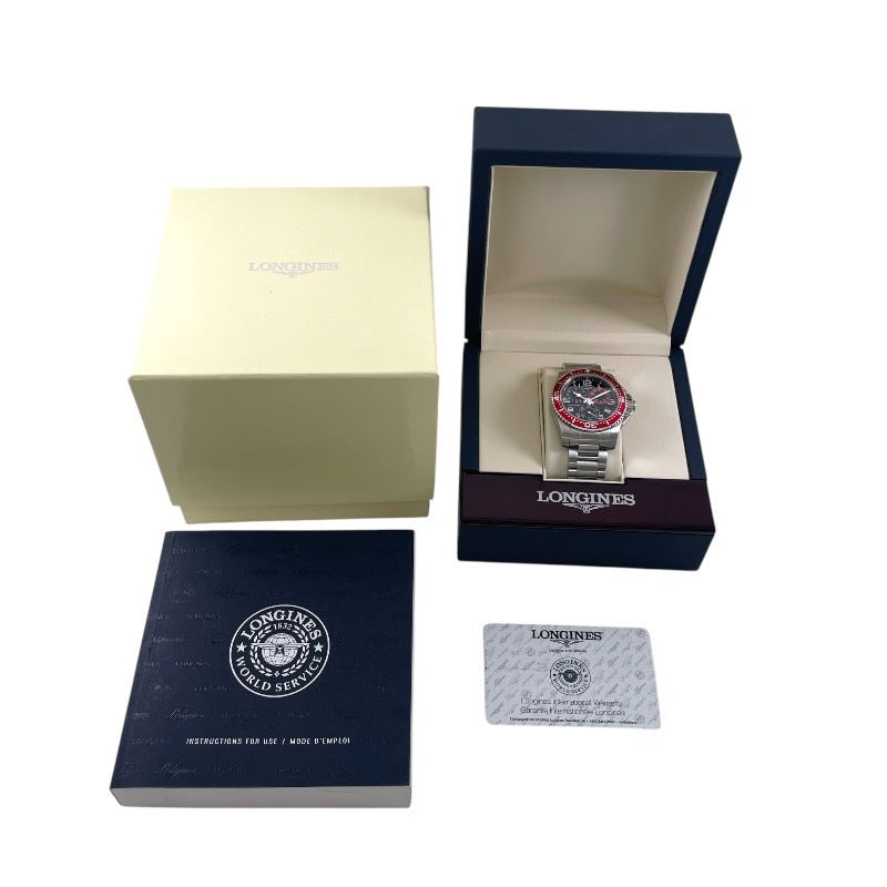 【LONGINES】ロンジン ハイドロコンクエスト L3.690.4 腕時計 ステンレススチール メンズ クオーツ クロノグラフ