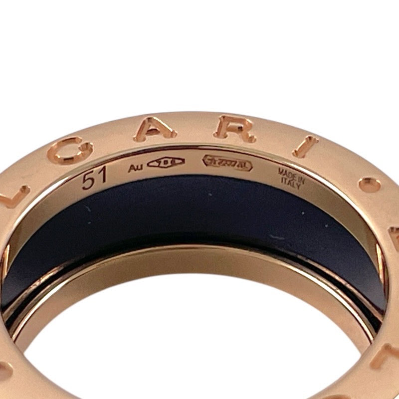 【BVLGARI】ブルガリ B-zero1 ビーゼロワン リング・指輪 K18ピンクゴールド レディース 750 セラミック 51号 日本サイズ10号
