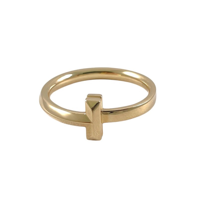 【TIFFANY&Co.】ティファニー Tワン ナロー リング・指輪 K18イエローゴールド レディース 750 13号