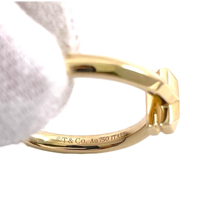 【TIFFANY&Co.】ティファニー Tワン ナロー リング・指輪 K18イエローゴールド レディース 750 13号