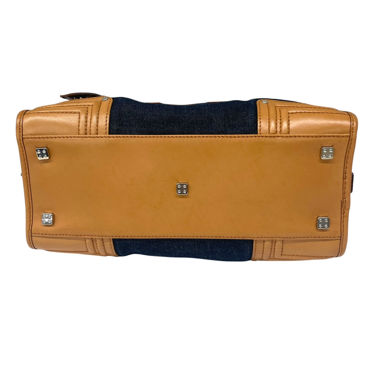 【LOEWE】ロエベ アマソナ28 ハンドバッグ レザー レディース デニム インディゴブルー