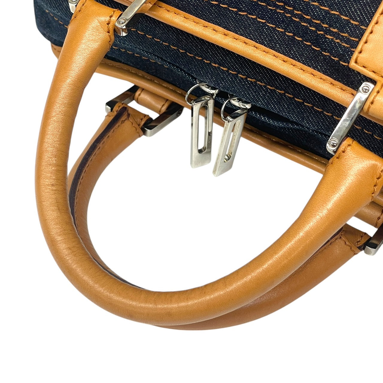 【LOEWE】ロエベ アマソナ28 ハンドバッグ レザー レディース デニム インディゴブルー