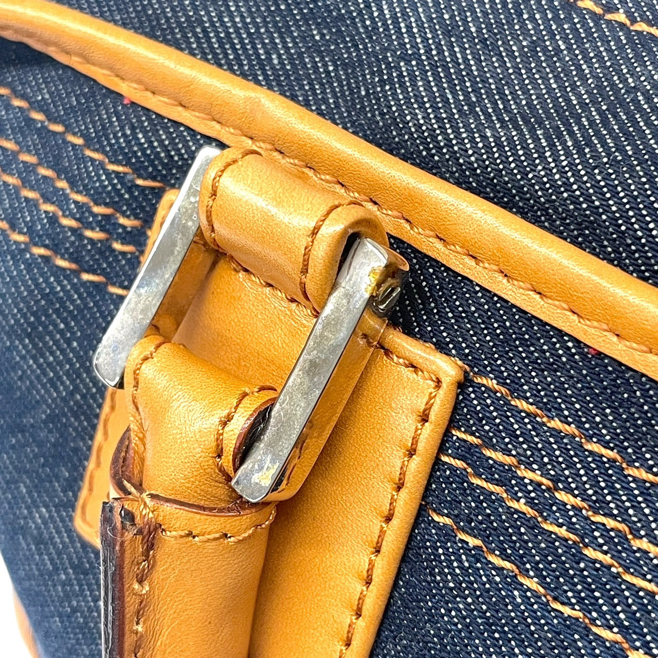 【LOEWE】ロエベ アマソナ28 ハンドバッグ レザー レディース デニム インディゴブルー