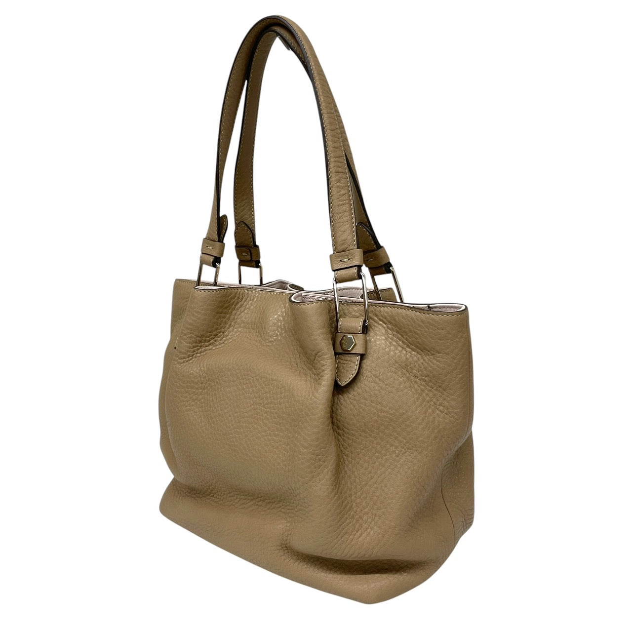 【TOD’S】トッズ フラワー トートバッグ レザー レディース ベージュ ハンド