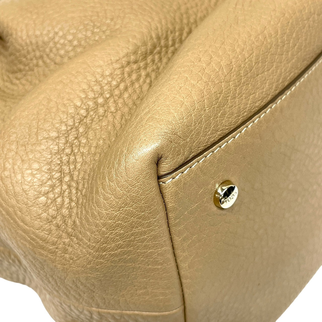 【TOD’S】トッズ フラワー トートバッグ レザー レディース ベージュ ハンド