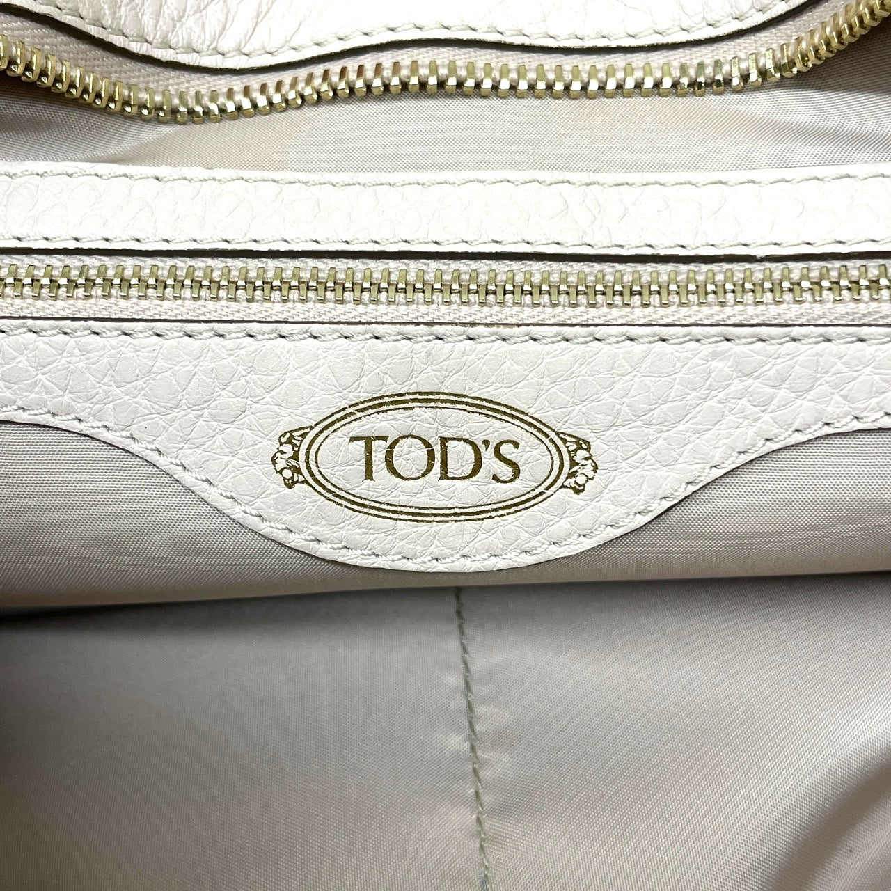 【TOD’S】トッズ フラワー トートバッグ レザー レディース ベージュ ハンド