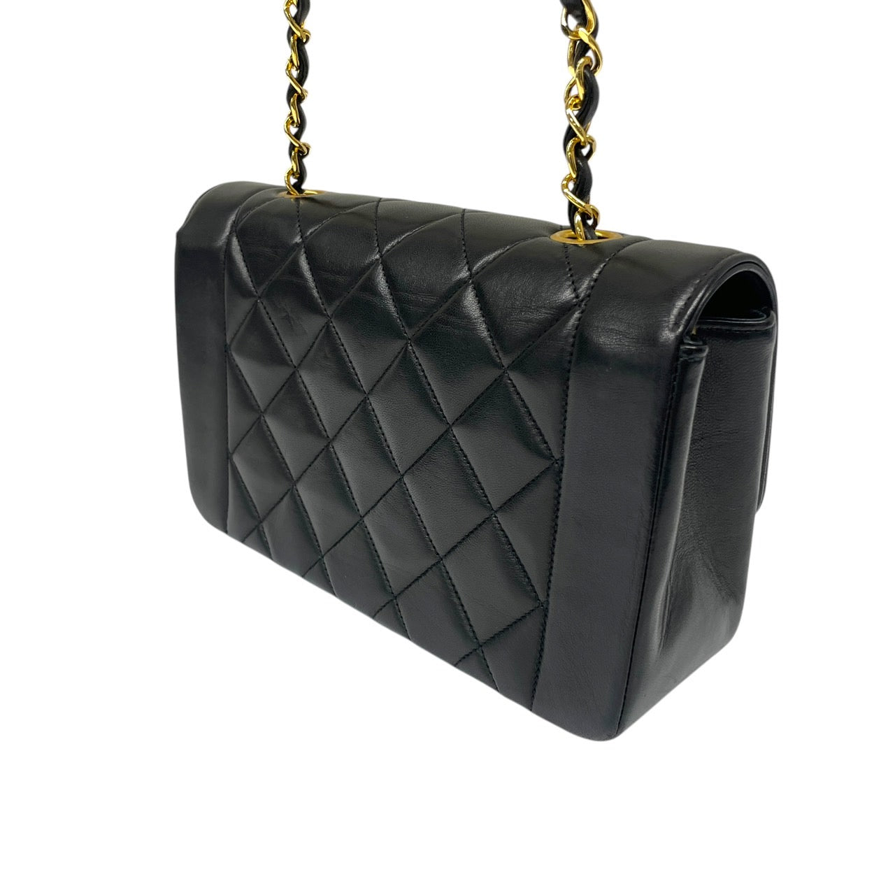 【CHANEL】シャネル ダイアナ22 A01164 ショルダーバッグ ラムスキン レディース 3番台 チェーン マトラッセ 黒 ブラック