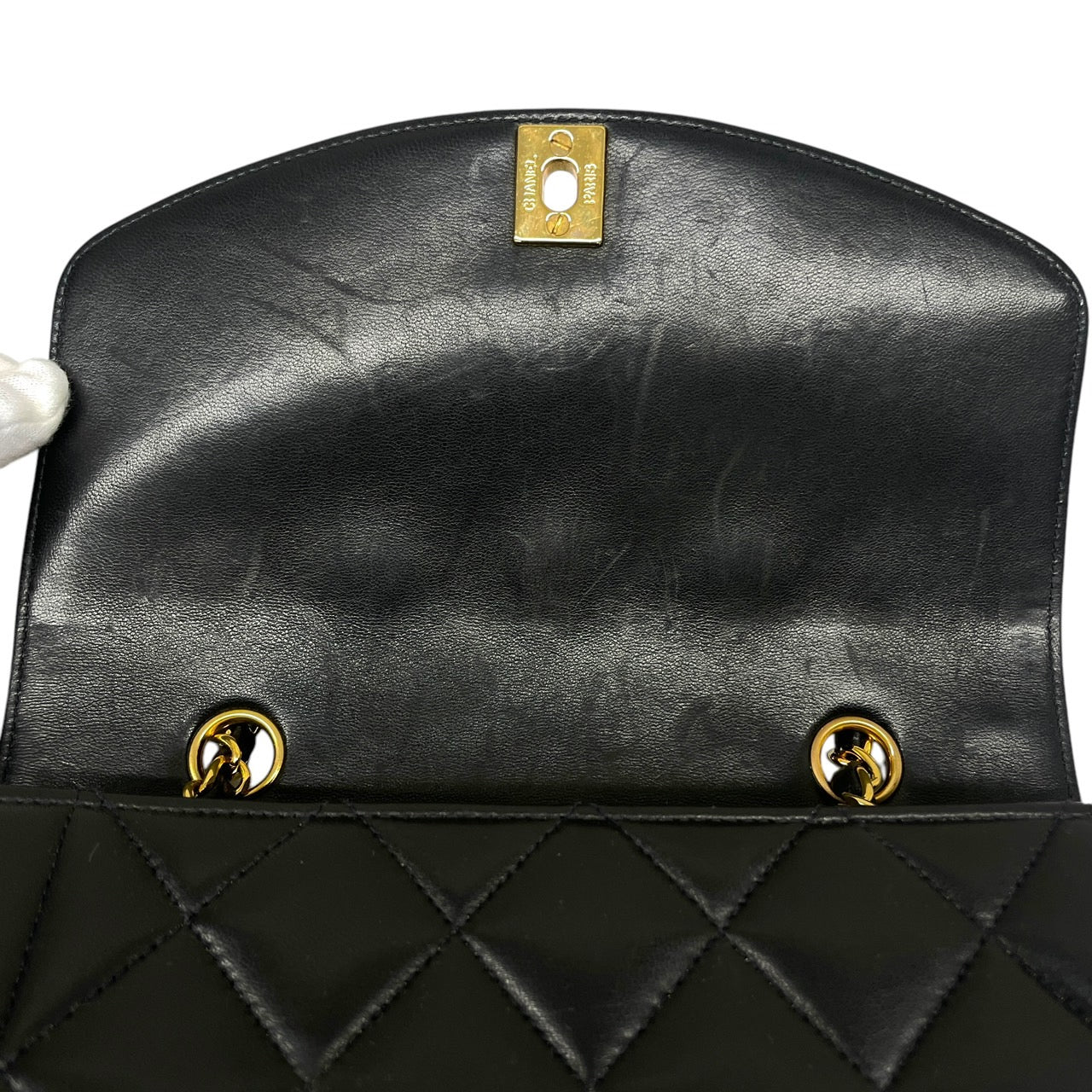【CHANEL】シャネル ダイアナ22 A01164 ショルダーバッグ ラムスキン レディース 3番台 チェーン マトラッセ 黒 ブラック