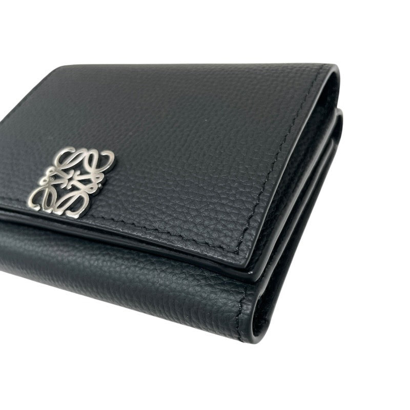 【LOEWE】ロエベ アナグラム トライフォールド C821TR2X02 三つ折り財布 レザー レディース 黒 ブラック