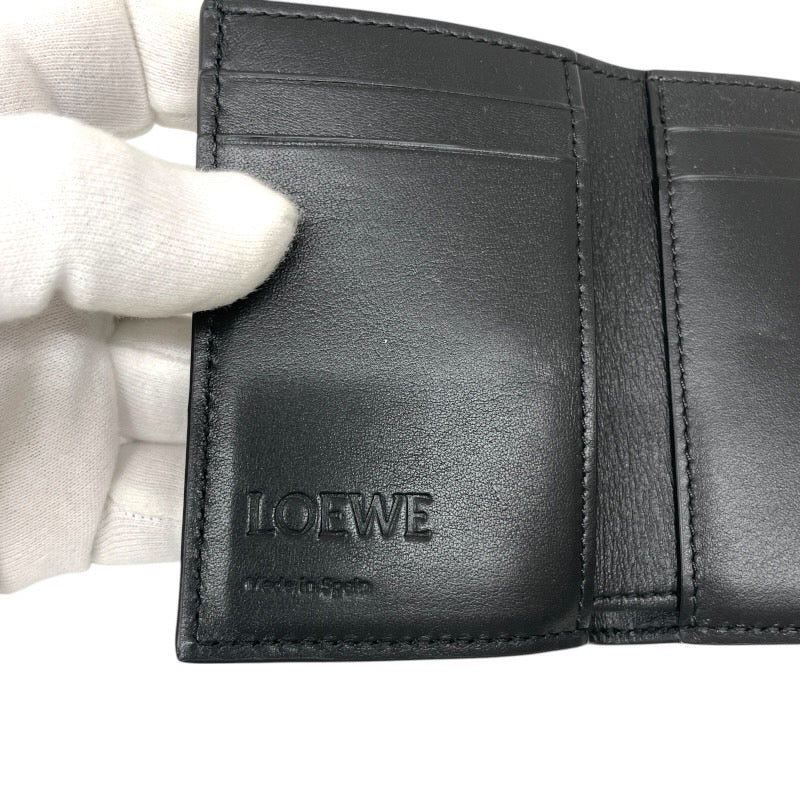 【LOEWE】ロエベ アナグラム トライフォールド C821TR2X02 三つ折り財布 レザー レディース 黒 ブラック