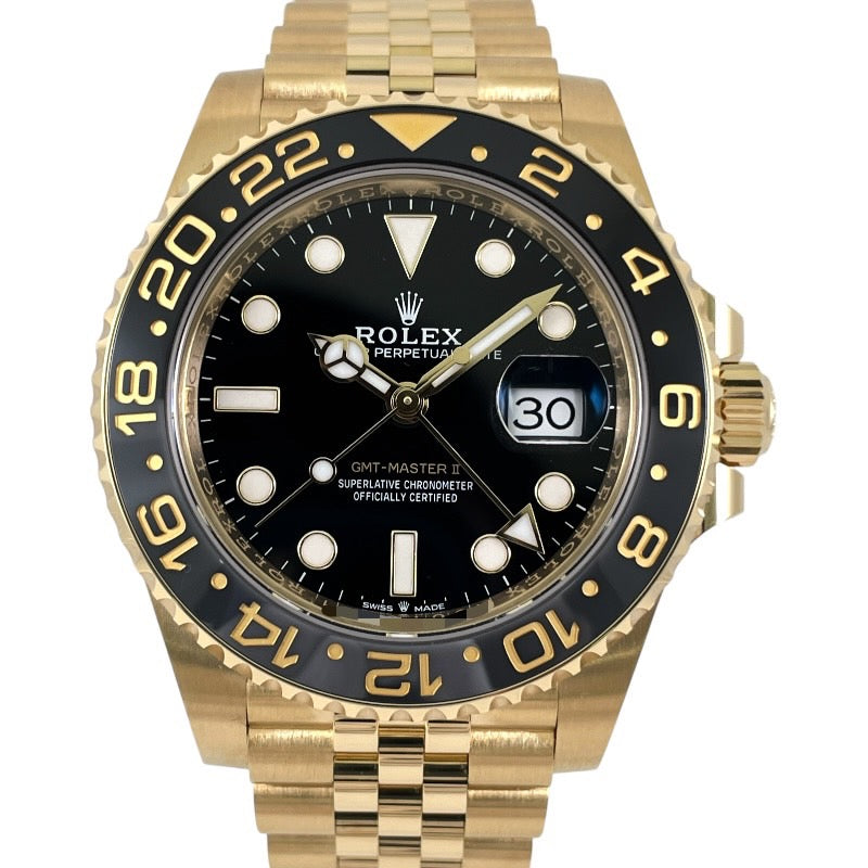 【ROLEX】ロレックス GMTマスターII 126718GRNR 腕時計 K18イエローゴールド メンズ ランダム番 2024年ギャラ ジュビリー