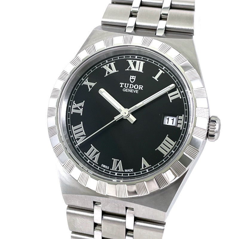 【TUDOR】チューダー チュードル 28500 腕時計 ステンレススチール メンズ ロイヤル デイト 黒文字盤 ブラック 自動巻き 2024年ギャラ