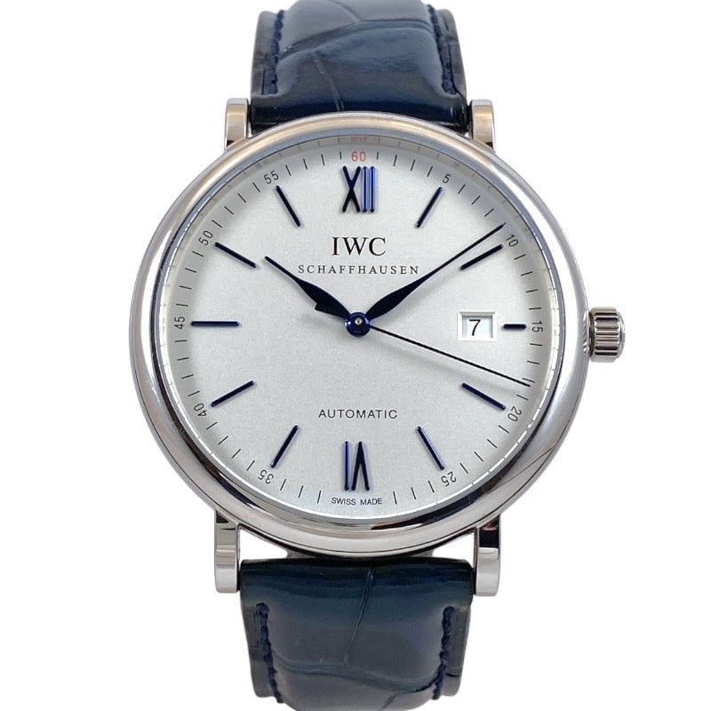 【IWC】インターナショナルウォッチカンパニー ポートフィノ 40mm オートマティック IW356527 腕時計 SS/レザー メンズ 自動巻き