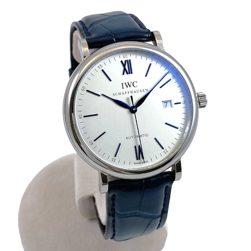 【IWC】インターナショナルウォッチカンパニー ポートフィノ 40mm オートマティック IW356527 腕時計 SS/レザー メンズ 自動巻き