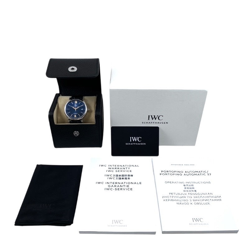 【IWC】インターナショナルウォッチカンパニー ポートフィノ オートマティック IW356523 腕時計 ステンレススチール メンズ レザー 青文字盤 ブルー