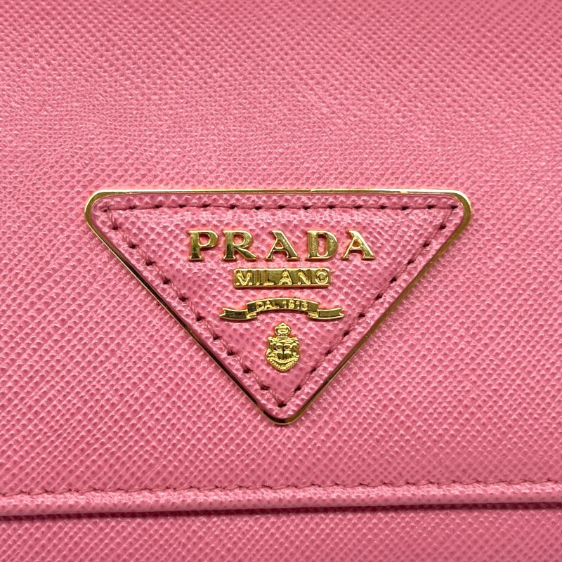 【PRADA】プラダ 1M1132 長財布 レザー レディース ピンク サフィアーノ ホック 未使用品