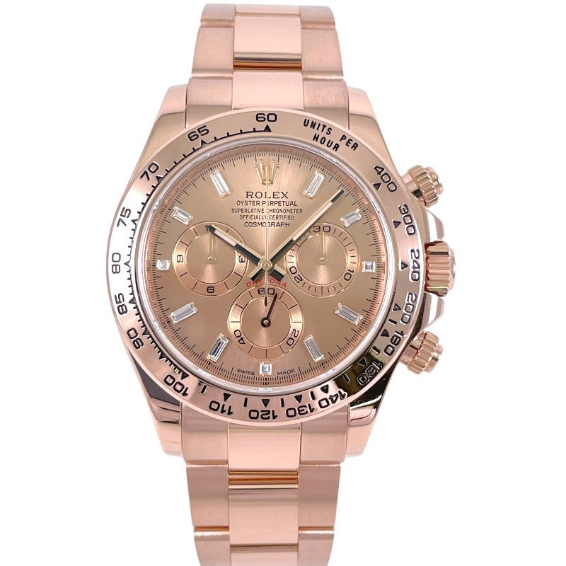 【ROLEX】ロレックス コスモグラフ デイトナ 116505A 腕時計 K18ピンクゴールド メンズ ランダム番 2017年ギャラ クロノグラフ 11Pダイヤモンド