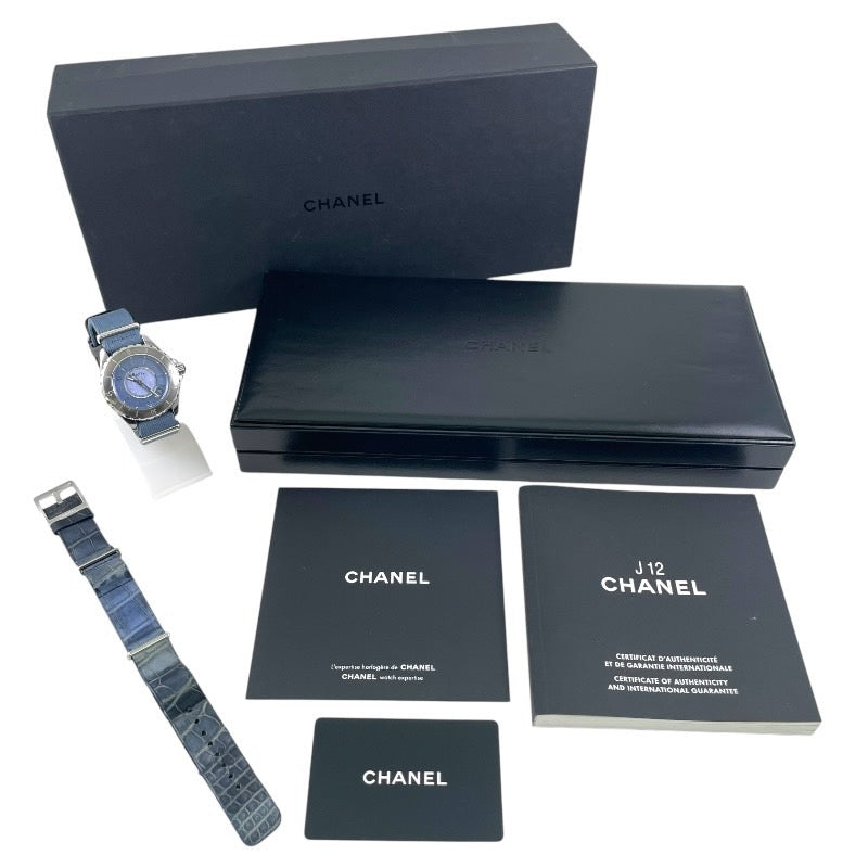 【CHANEL】シャネル J12 G.10 H4338 腕時計 メンズ 自動巻き オートマティック ブルー