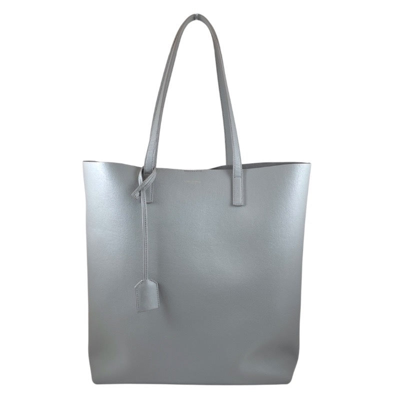 【SAINT LAURENT】サンローラン サック ショッピングバッグ 467946 トートバッグ レザー レディース グレー 本革 ポーチ付き メンズ ユニセックス