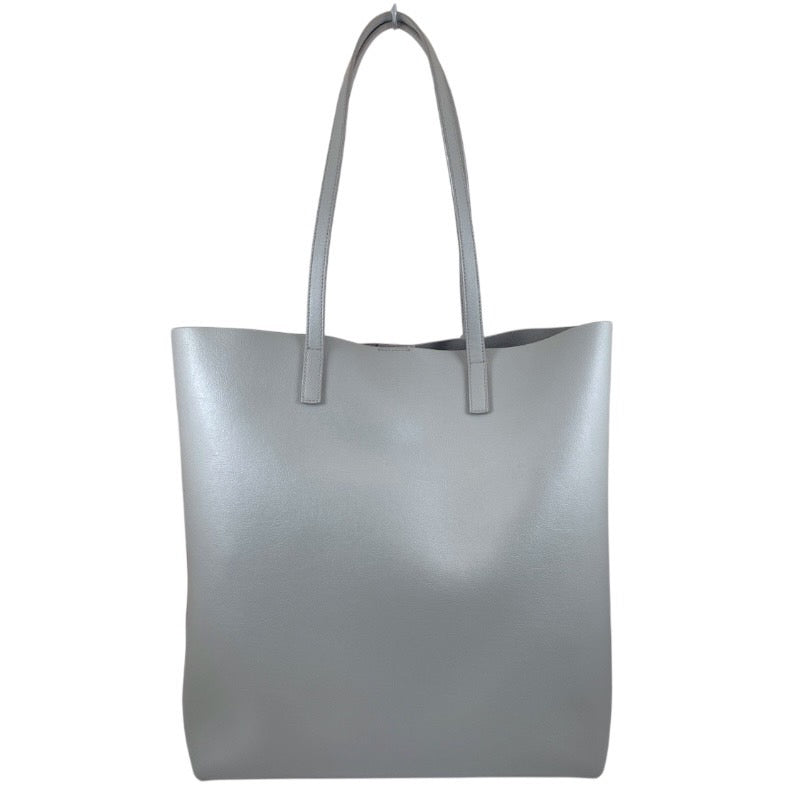 【SAINT LAURENT】サンローラン サック ショッピングバッグ 467946 トートバッグ レザー レディース グレー 本革 ポーチ付き メンズ ユニセックス