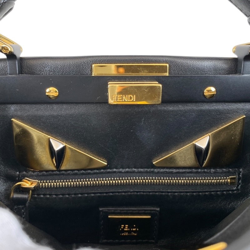 【FENDI】フェンディ ピーカブー ミニ バグズ モンスターアイ 8BN244 ハンドバッグ レザー レディース 2WAY ショルダー