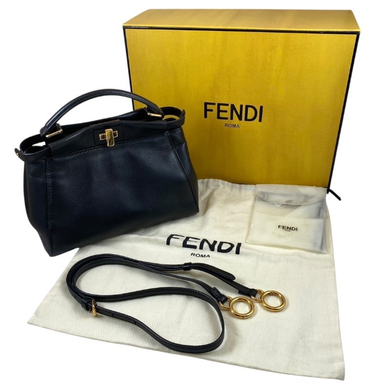 【FENDI】フェンディ ピーカブー ミニ バグズ モンスターアイ 8BN244 ハンドバッグ レザー レディース 2WAY ショルダー