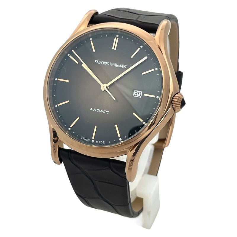 【未使用品】【Emporio Armani】エンポリオ・アルマーニ ARS3025 腕時計 SS/レザー メンズ 未使用品 自動巻き ブラウン文字盤 オートマティック