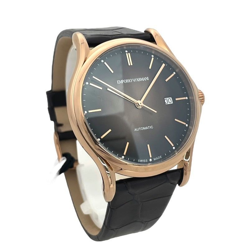 【未使用品】【Emporio Armani】エンポリオ・アルマーニ ARS3025 腕時計 SS/レザー メンズ 未使用品 自動巻き ブラウン文字盤 オートマティック