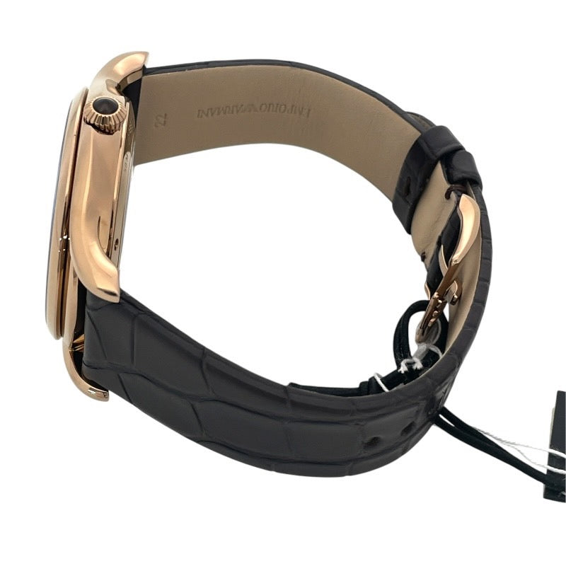 【未使用品】【Emporio Armani】エンポリオ・アルマーニ ARS3025 腕時計 SS/レザー メンズ 未使用品 自動巻き ブラウン文字盤 オートマティック