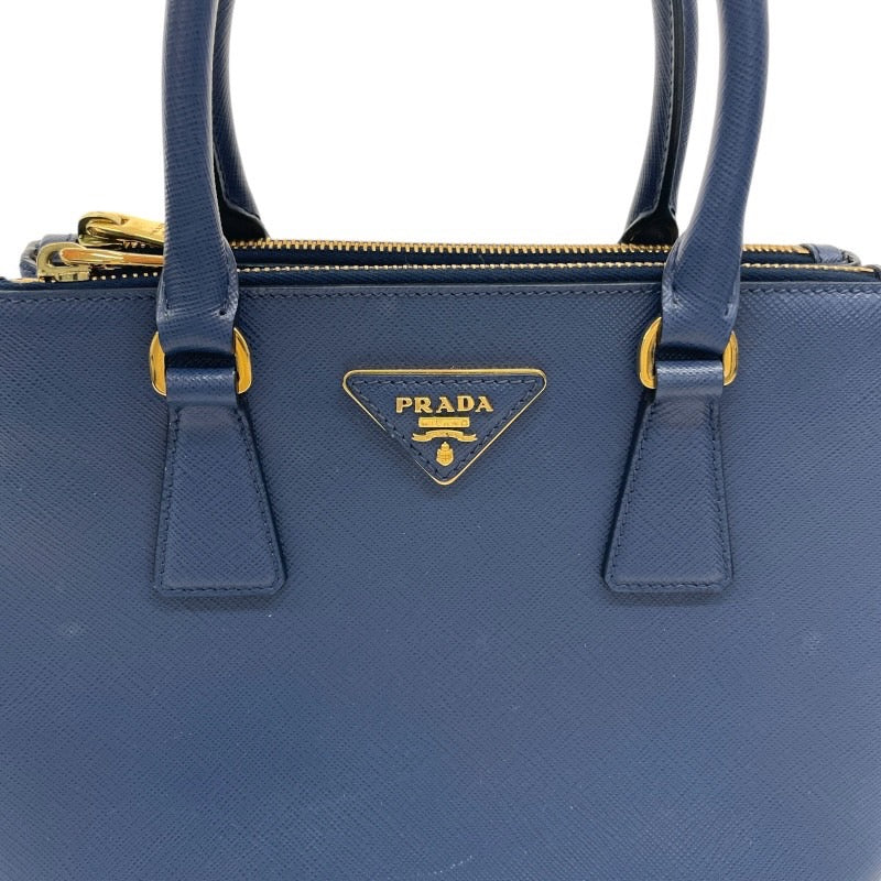 【PRADA】プラダ ガレリア 2WAY 1BA896 ハンドバッグ レザー レディース ショルダー サフィアーノ ブルー 青