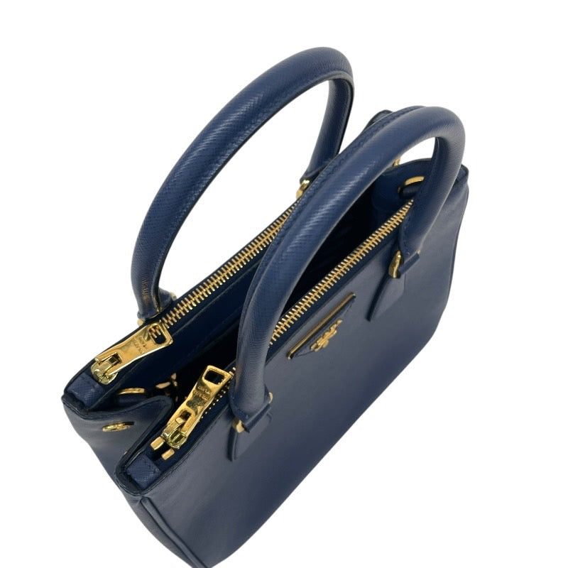 【PRADA】プラダ ガレリア 2WAY 1BA896 ハンドバッグ レザー レディース ショルダー サフィアーノ ブルー 青