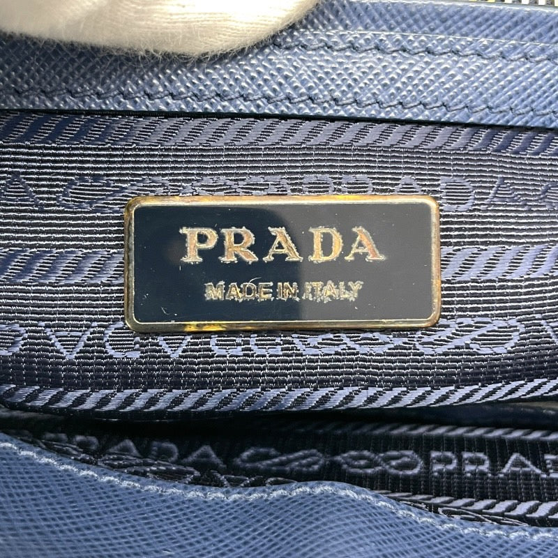 【PRADA】プラダ ガレリア 2WAY 1BA896 ハンドバッグ レザー レディース ショルダー サフィアーノ ブルー 青