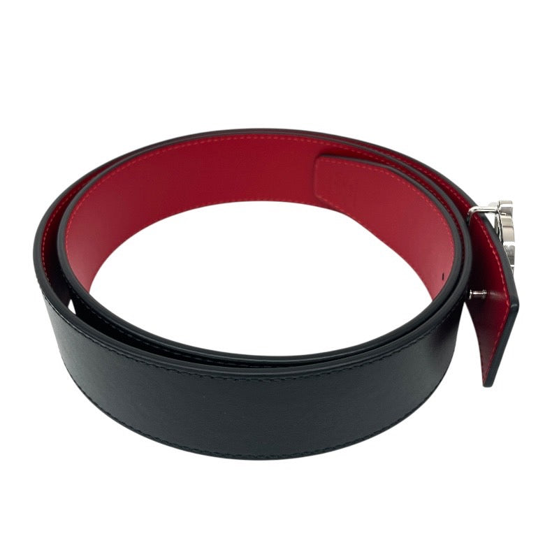 【Christian Louboutin】クリスチャンルブタン CL LOGO BELT 1205020 ベルト レザー メンズ ロゴ サイズ95 ブラック レッド