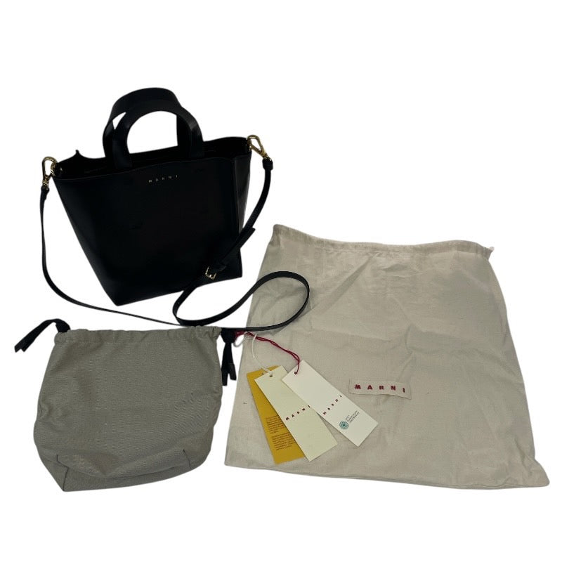 【MARNI】マルニ MUSEO ミュゼオ SHMP0039Y3 ハンドバッグ レザー レディース 2WAY ブラック 黒 ショルダー