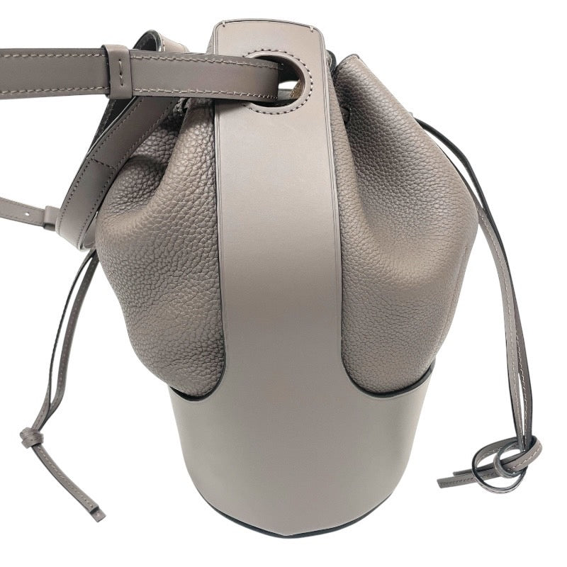 【LOEWE】ロエベ バルーン ミディアム ショルダーバッグ レザー レディース 2WAY ハンド 巾着 グレー