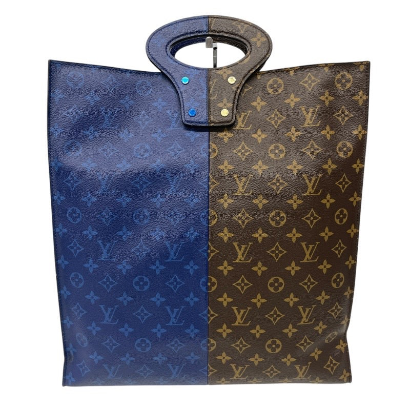 【LOUIS VUITTON】ルイ・ヴィトン スプリットトート M43860 トートバッグ メンズ ハンド モノグラム ブラウン ブルー