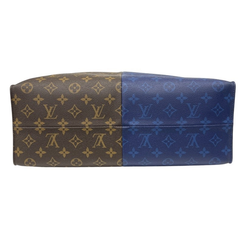 【LOUIS VUITTON】ルイ・ヴィトン スプリットトート M43860 トートバッグ メンズ ハンド モノグラム ブラウン ブルー