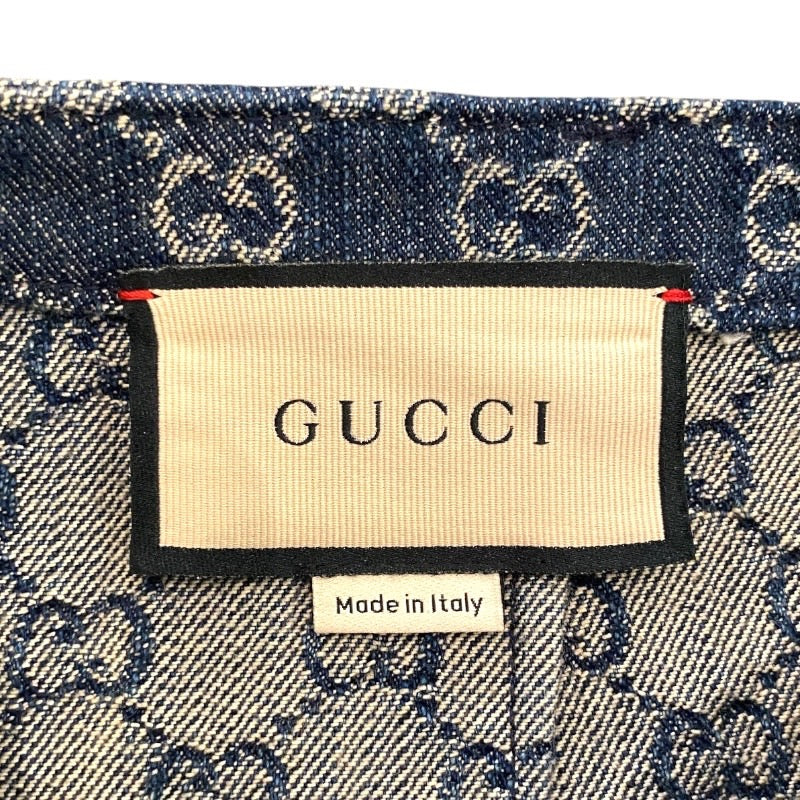 【GUCCI】グッチ ウォッシュド 651415 スカート コットン レディース GGデニム オーガニック インディゴブルー
