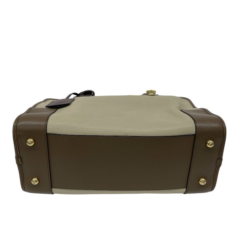 【LOEWE】ロエベ アマソナ36 ハンドバッグ レザー レディース トリコロール グレージュ