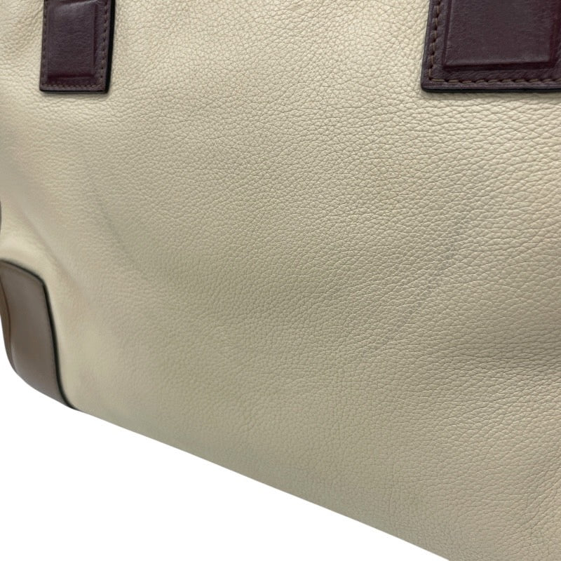 【LOEWE】ロエベ アマソナ36 ハンドバッグ レザー レディース トリコロール グレージュ