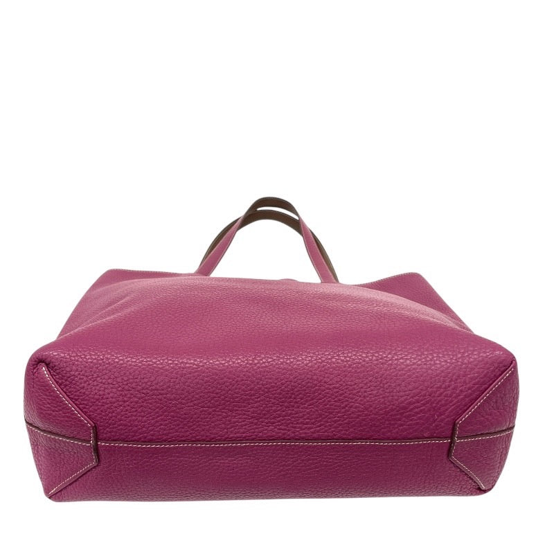 【HERMES】エルメス ドゥブルセンス トートバッグ レザー メンズ リバーシブル □O刻印 2011年製造 ブラウン パープル