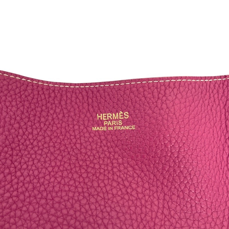 【HERMES】エルメス ドゥブルセンス トートバッグ レザー メンズ リバーシブル □O刻印 2011年製造 ブラウン パープル
