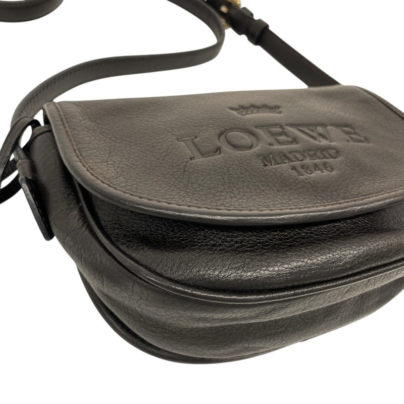 【LOEWE】ロエベ ヘリテージ 377.79.753 ショルダーバッグ レザー レディース ダークブラウン 茶